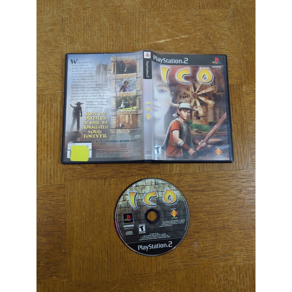 Ico PS2 PlayStation 2 in Box‎ Tested Works Sony PlayStation 2 NO Manual